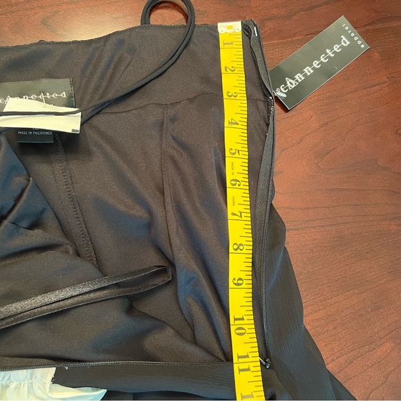 Connected Appeal – Flowing Black Spaghetti Strap After 5 Dress w/Off White Waist - Picture 13 of 15